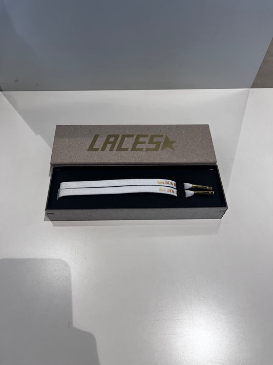 GOLDEN GOOSE laces white/gold