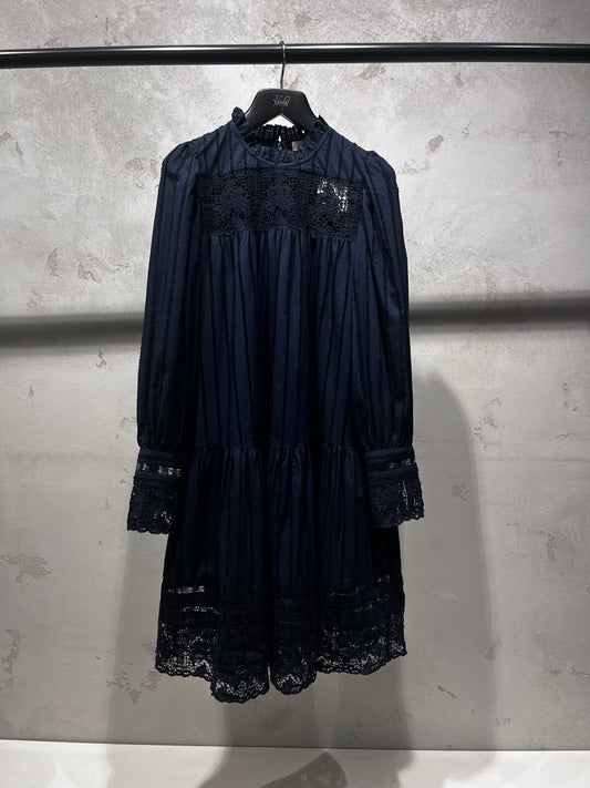 ULLA JOHNSON COLETTE dress navy blue