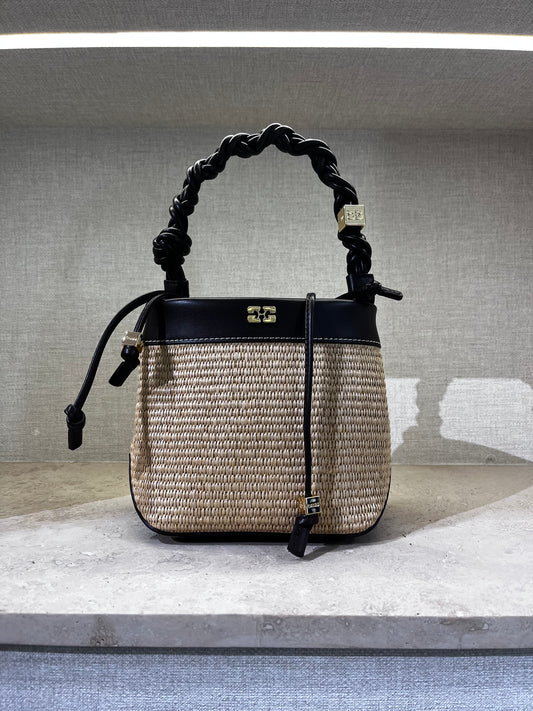 GANNI A6611 seal brown bag