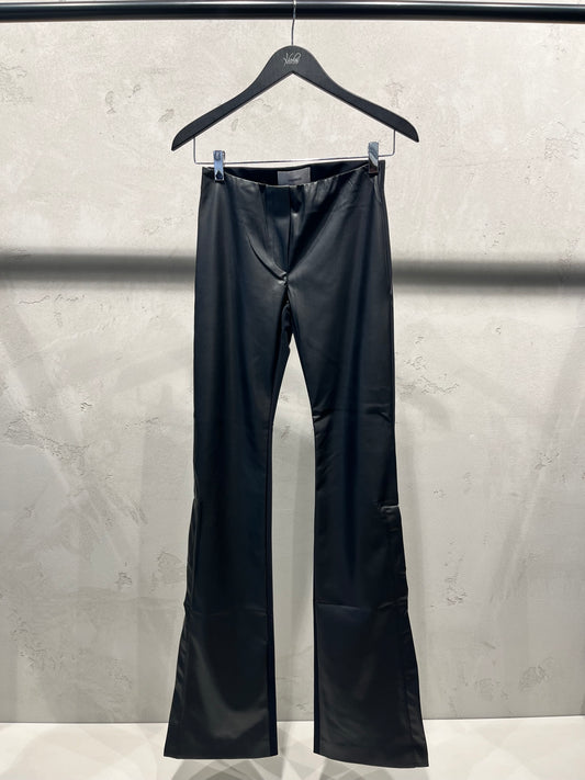 COPERNI FAUX LEATHER/JERSEY FLARED TROUSER