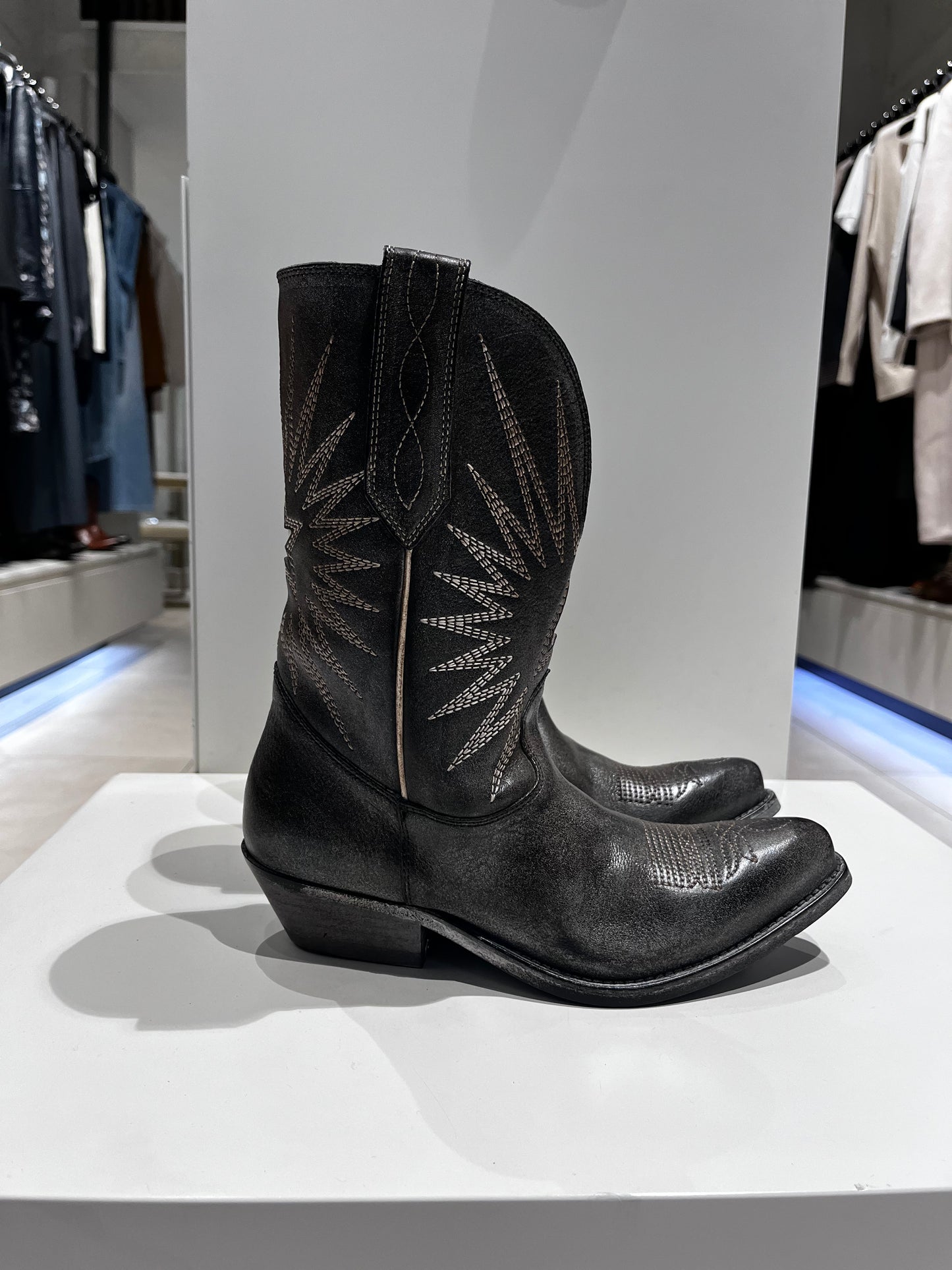 GOLDEN GOOSE WISH STAR BOOTS faded black