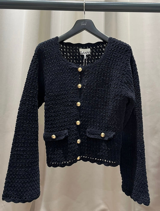 GANNI Crochet Cardigan