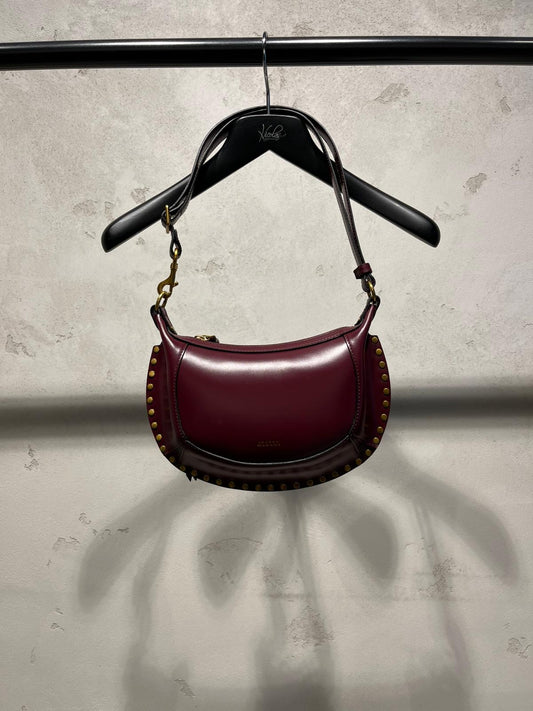 ISABEL MARANT OSKAN MOON bag burgundy
