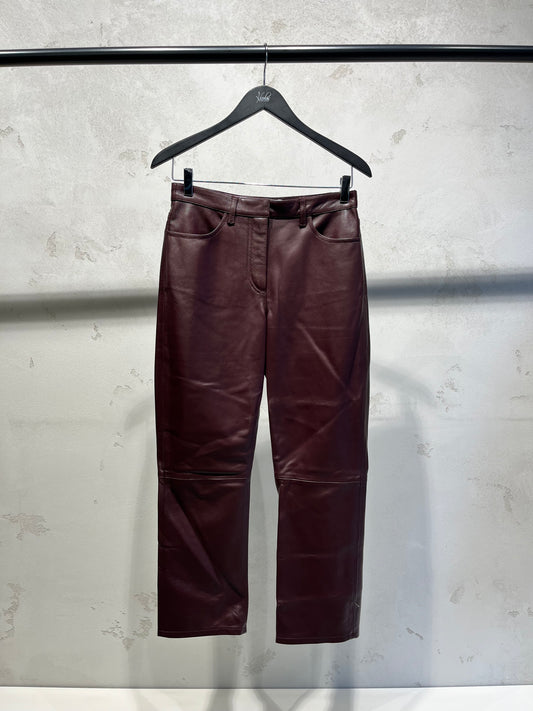 IRO KOIKO leather pants burgundy