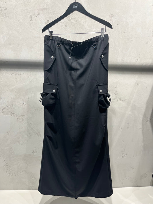 COPERNI TAILORED CARGO MAXI SKIRT black