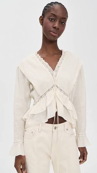ISABEL MARANT DAMIENNE top ecru