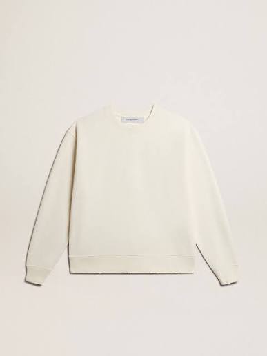 GOLDEN GOOSE P001579 boxy sweatshirt heritage white