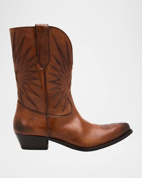 GOLDEN GOOSE WISH STAR BOOTS bronze