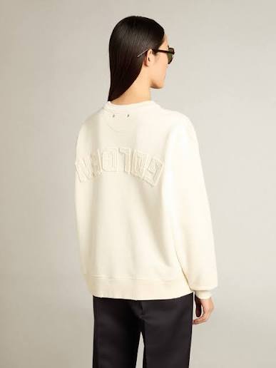 GOLDEN GOOSE P001579 boxy sweatshirt heritage white