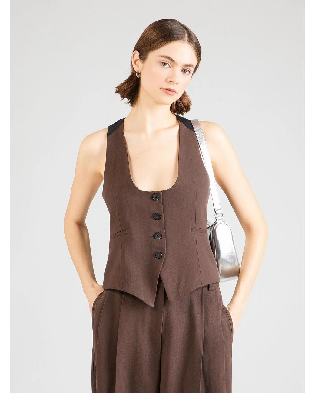 IRO CALA vest dark brown
