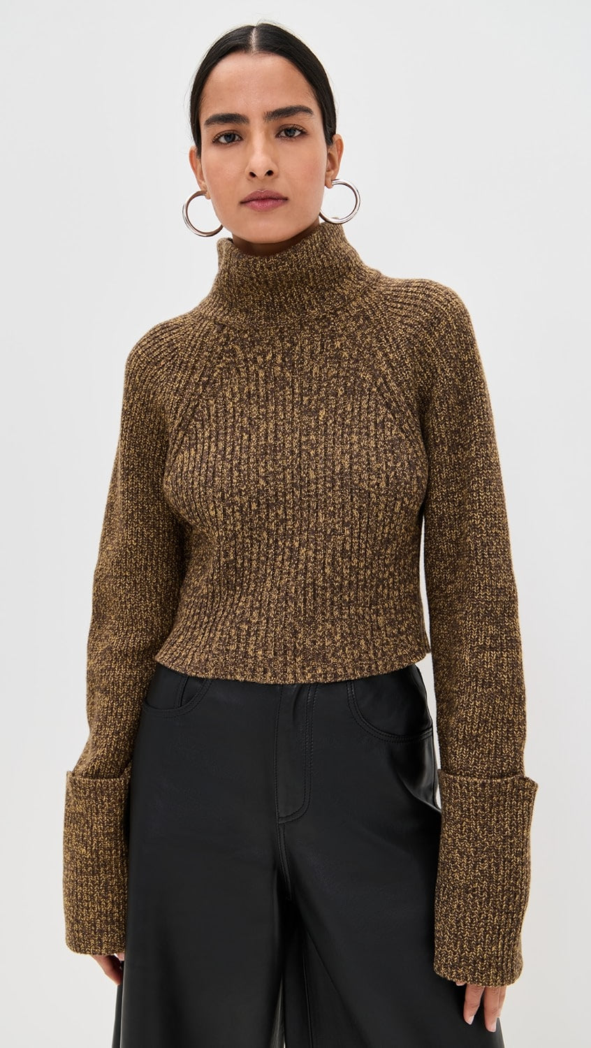 IRO ELBA sweater grey brown yellow