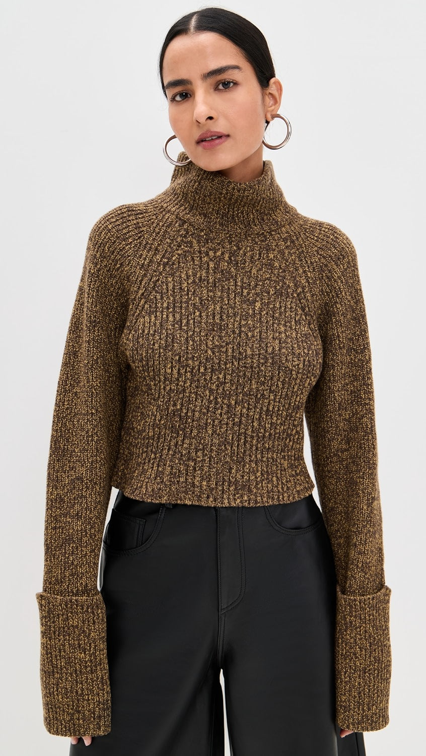 IRO ELBA sweater grey brown yellow