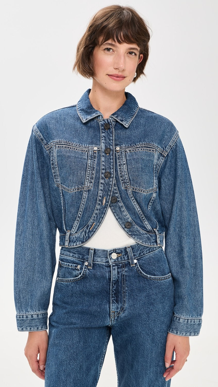 IRO JACKET blue fluid