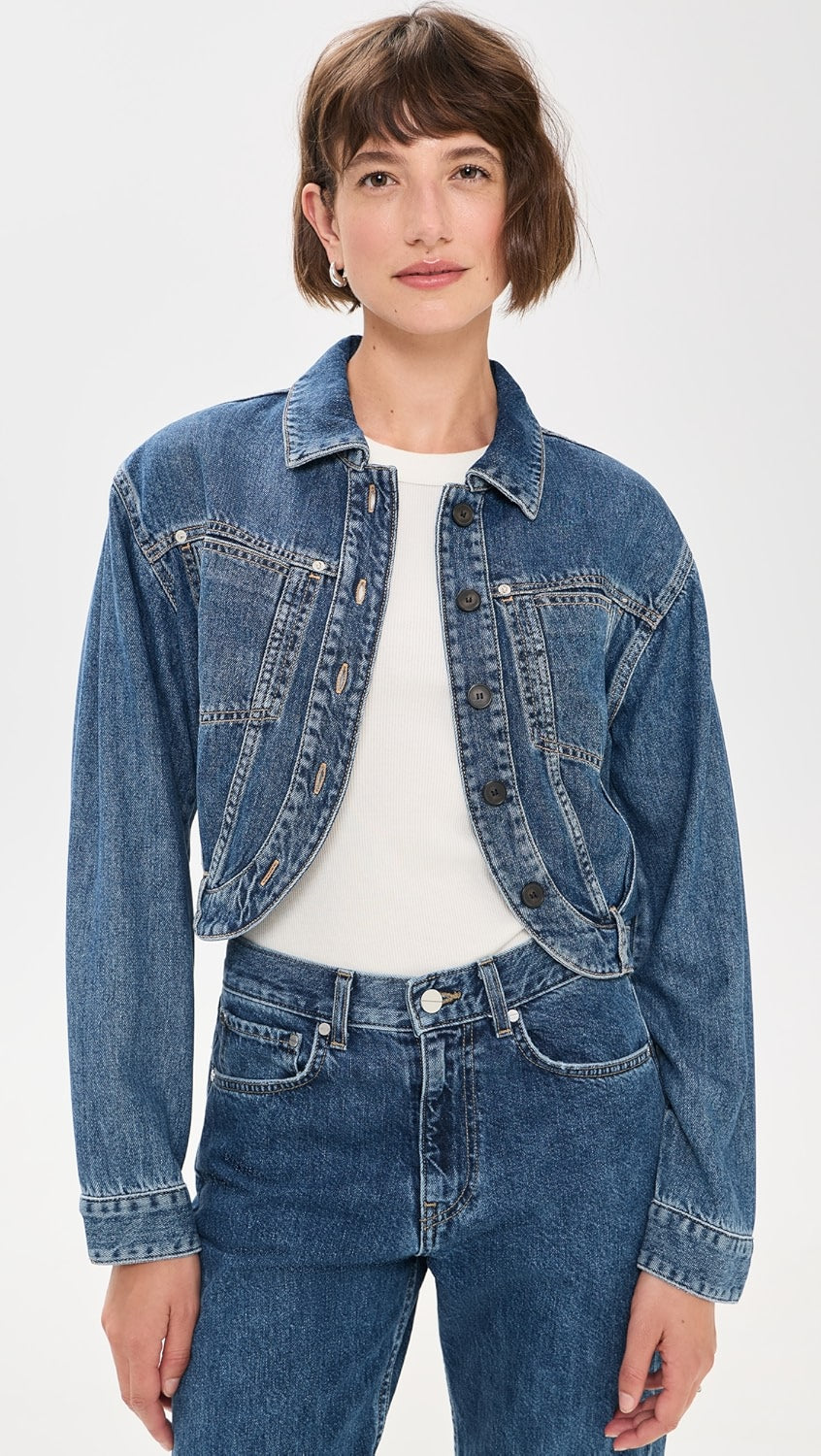 IRO JACKET blue fluid