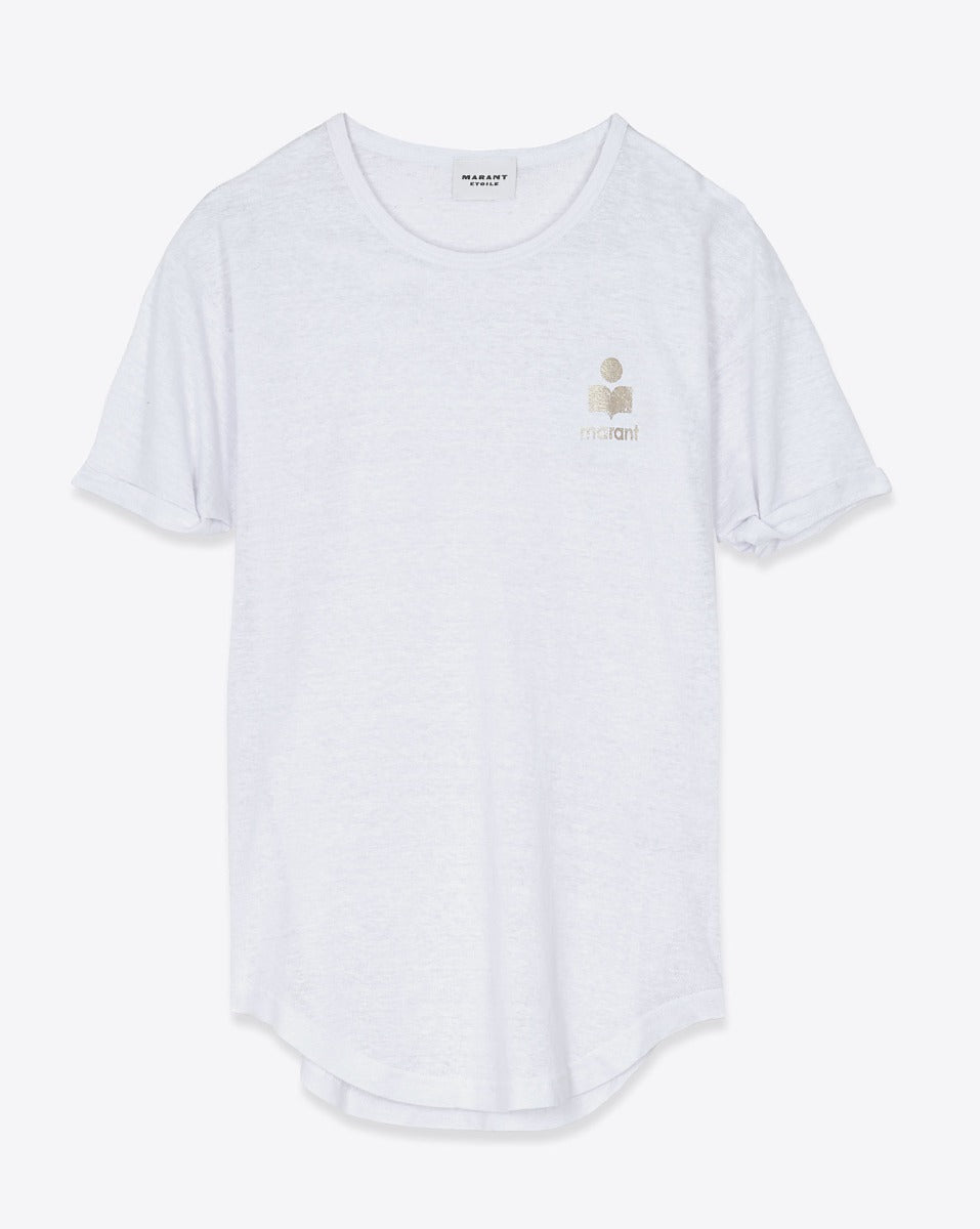 ISABEL MARANT KOLDIA t-shirt white light gold