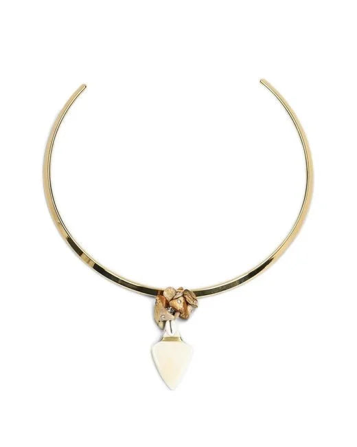 ISABEL MARANT Anna stone embellished torque necklace
