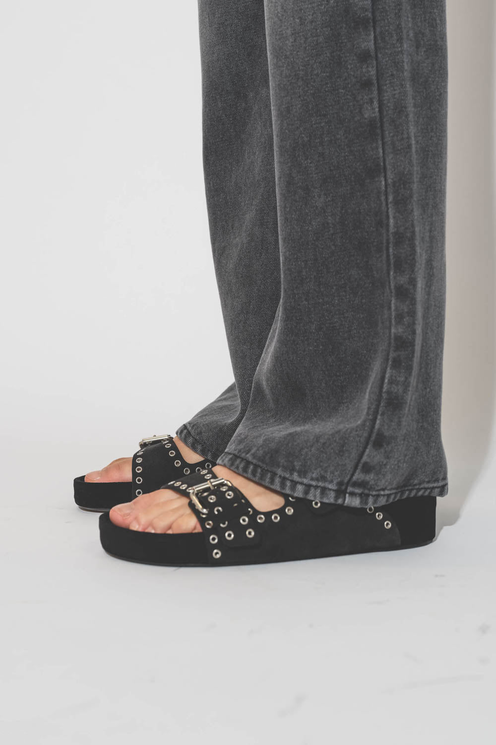 ISABEL MARANT LENNYO sandals faded black