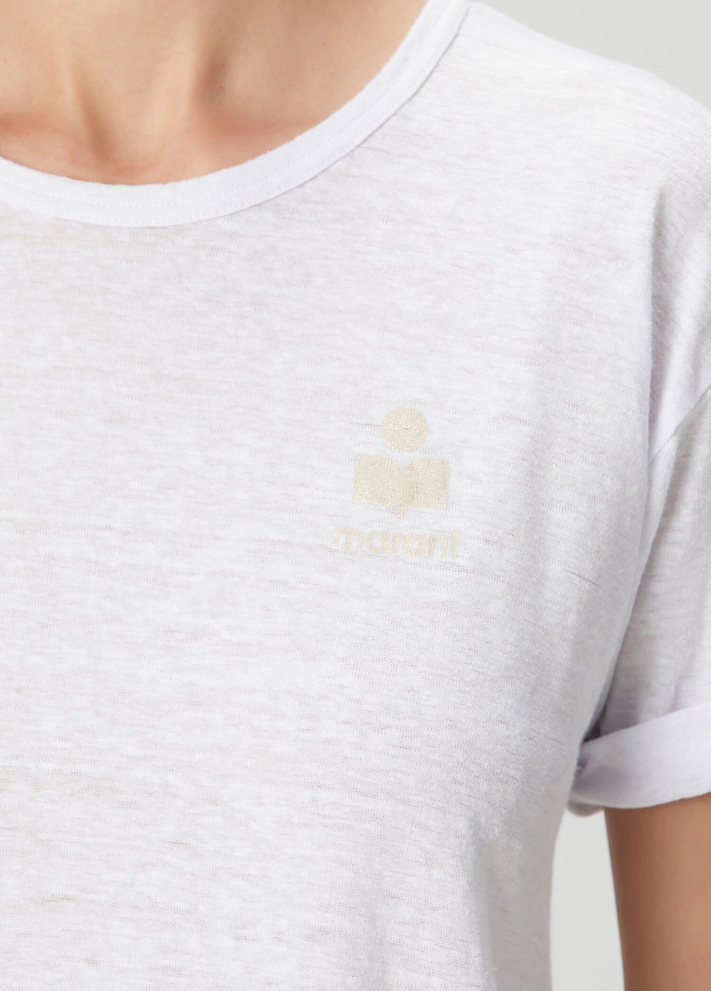 ISABEL MARANT KOLDIA t-shirt white light gold