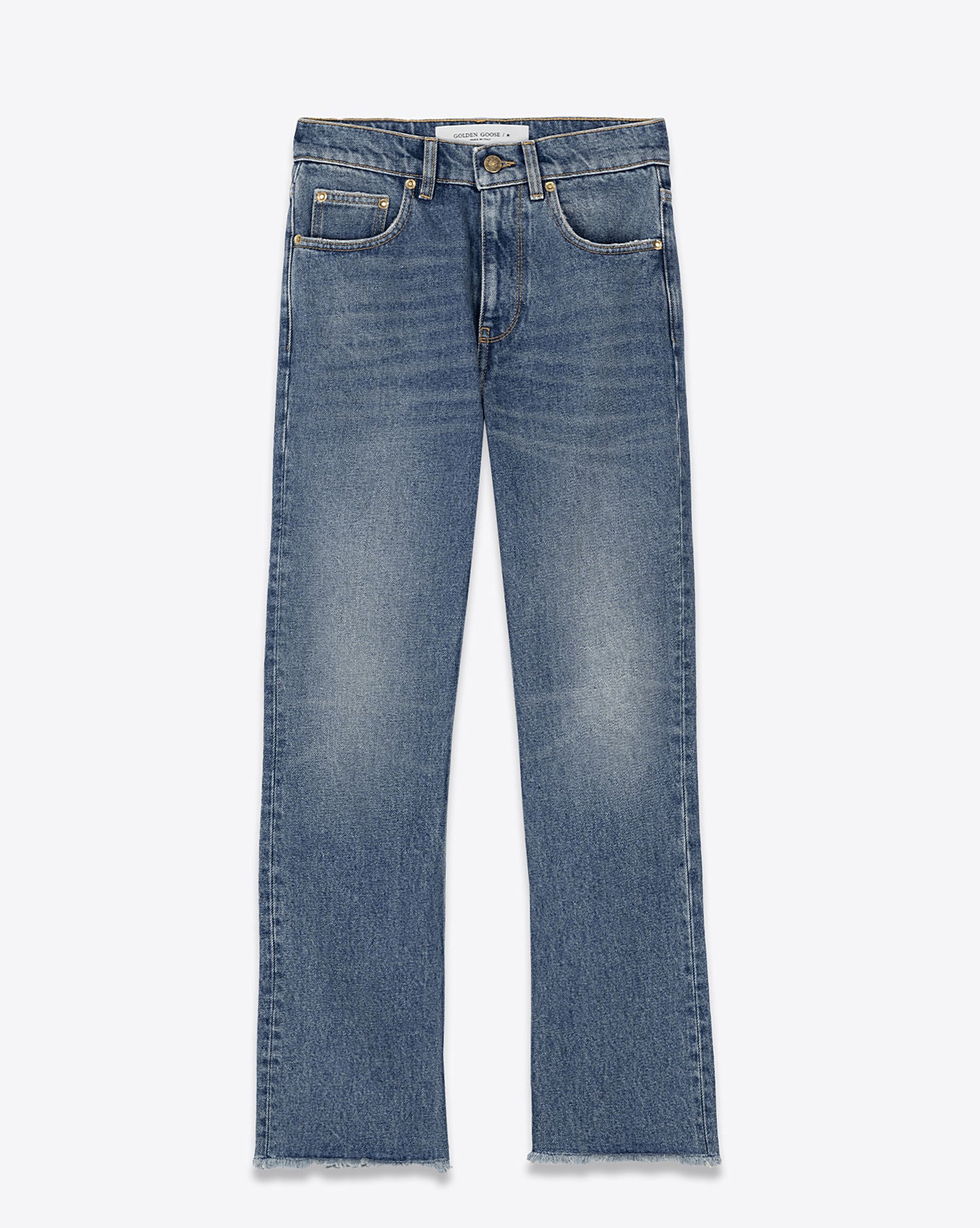 GOLDEN GOOSE P000621 Deryn cropped flare jeans