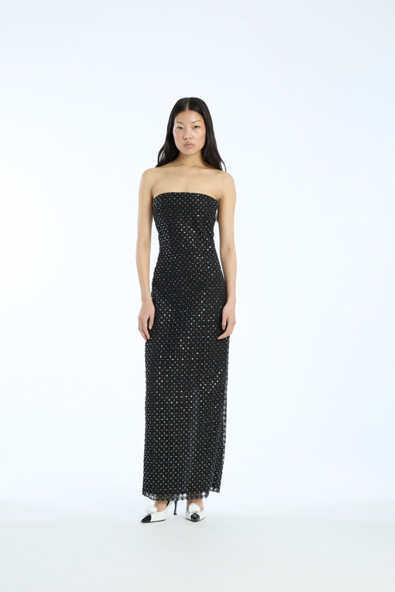 Rotate beaded maxi tube dress