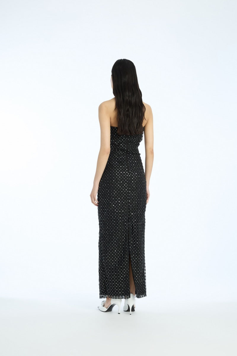 Rotate beaded maxi tube dress