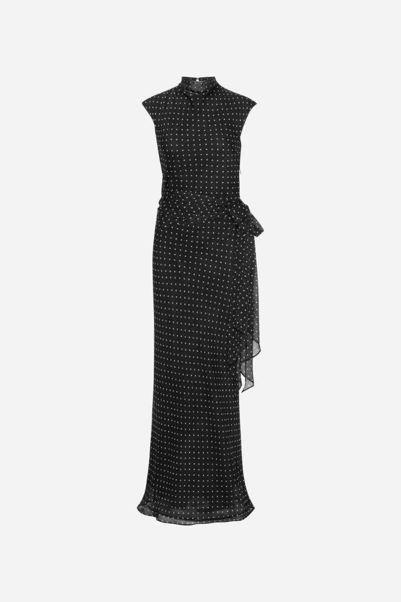 Rotate long dress w tie