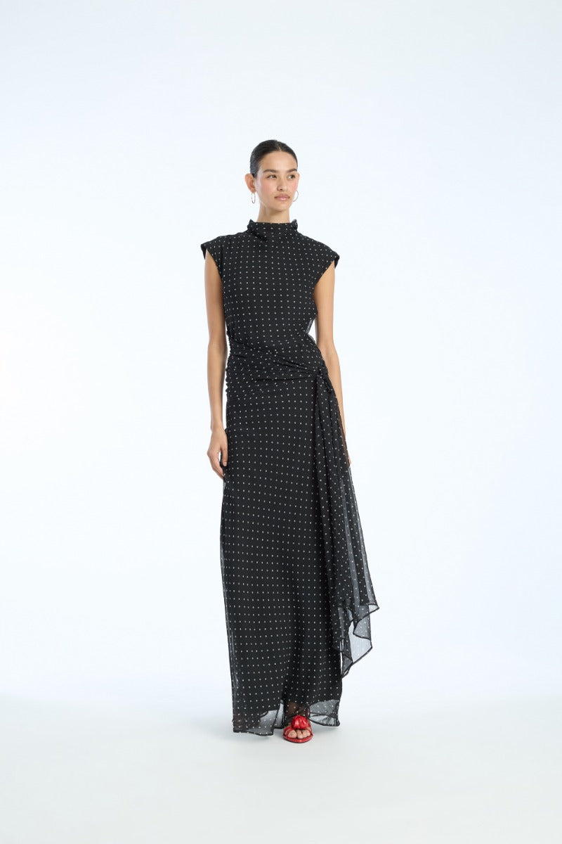 Rotate long dress w tie