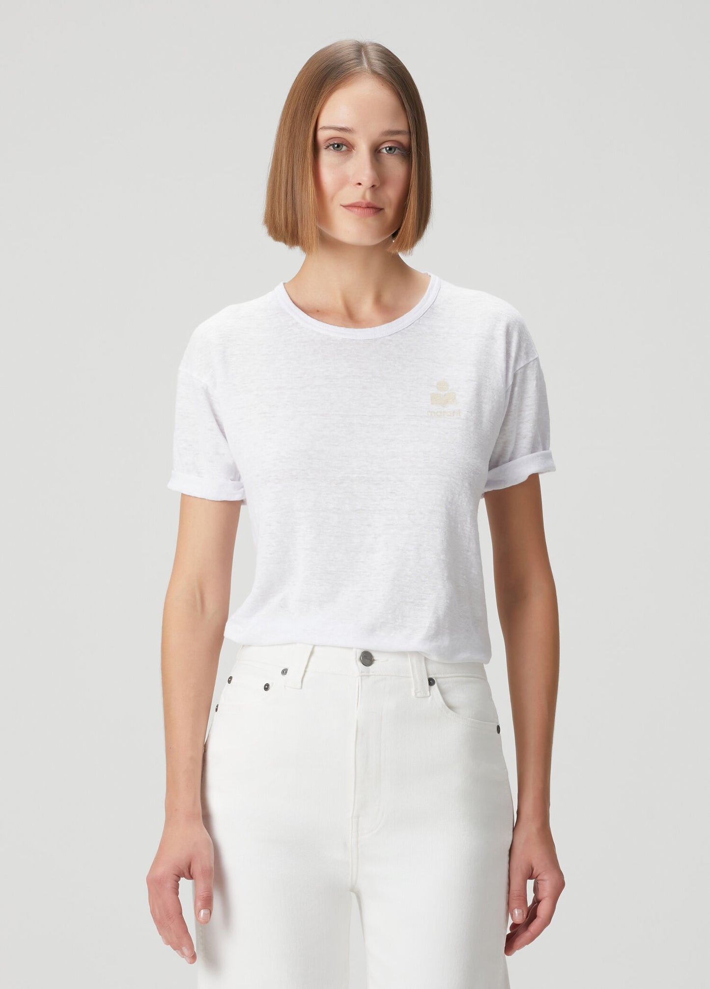 ISABEL MARANT KOLDIA t-shirt white light gold