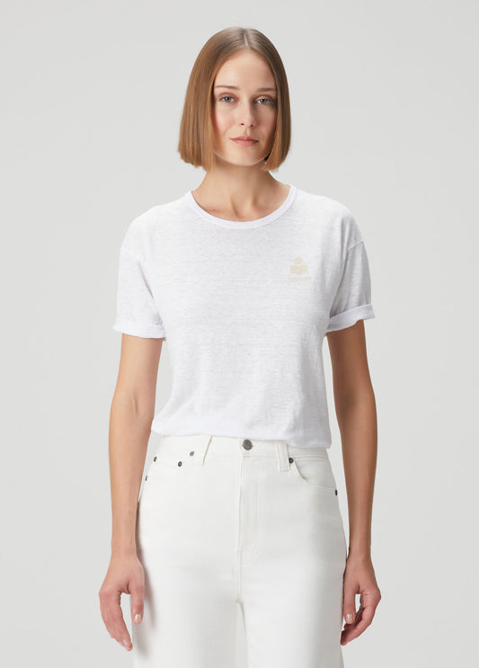 ISABEL MARANT KOLDIA t-shirt white light gold